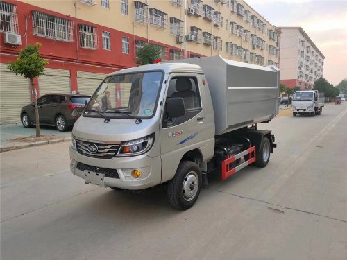 國六3方 藍牌唐駿歐鈴 掛桶垃圾車(chē)